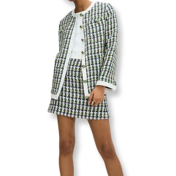 kate spade Jackets & Blazers - Kate Spade New York Women's Pop Tweed Topper Blazer in Juniper Size 8